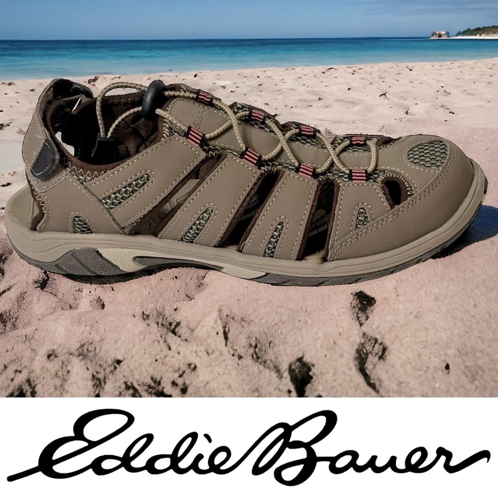 EDDIE BAUER WOMENS BLAKELY BROWN SANDALS. LIKE NEW! OUTDOORS, WALKING, BEACH